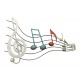 G&S Déco Murale Musique : Portée Musicale Multicolore, L 67 cm