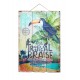ITINT Plaque Bois vintage Toucan & Jungle : Paradise, H 60 cm