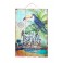 ITINT Plaque Bois vintage Toucan & Jungle : Paradise, H 60 cm
