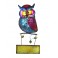 happyDko Suspension déco en métal, Chouette colorée, Hauteur 46 cm