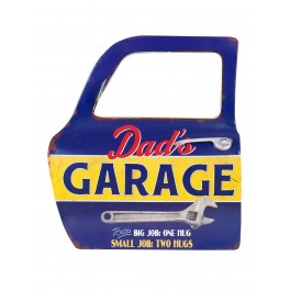 G&S Enseigne Murale métal : Portière Voiture Dad's Garage, Hauteur 41 cm