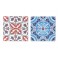 Set 2 Dessous de Plat Rétro 1, Motifs Carreaux de ciment, L 16 cm
