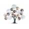 happyDko Décoration Murale en métal, Arbre de Vie XL, Collection Pastel Harmony, Longueur 90 cm