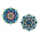 Set 2 Dessous de Plat, Mandalas Multicolores 2, L 18 cm