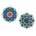 Set 2 Dessous de Plat, Mandalas Multicolores 2, L 18 cm