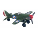 G&S Miniature Avion Spitfire Miniature en Métal, Modèle Vert Kaki, Longueur 16 cm