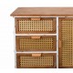 Signes Grimalt Meuble Commode 1 Porte 3 Tiroirs avec Cannage, Collection Bois Naturel, H 84 cm