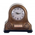 Horloge Vintage : Mod Poste Radio Ancien, Laiton Doré, H 22,5 cm