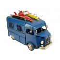 G&S Véhicule en Laiton : Fourgonnette Ancienne, Bleu, Type H, L 25 cm