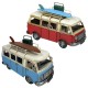 SIGNES GRIMALT Van Combi Miniature en Fer, Modèle Valise et Planche de Surf, Rouge, Longueur 28 cm