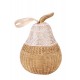 Fruit décoratif : Poire en résine, Aspect Osier tressé, Collection ORGANIK, H 23 cm