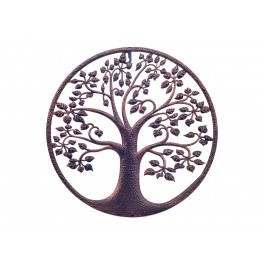 SIGNES GRIMALT Déco murale Métal : Arbre de vie cuivré et martelé, Collection Renaissance, Diamètre 30 cm