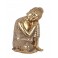 SIGNES GRIMALT Déco Zen et Méditation : Grand Bouddha doré 2, Tête sur Genou, Hauteur 33 cm