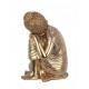 SIGNES GRIMALT Déco Zen et Méditation : Grand Bouddha doré 2, Tête sur Genou, Hauteur 33 cm