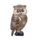 SGRIMALT Figurine Hibou 1, Camaïeu de Marron et Bordeaux, Collection Kingsley, H 20 cm