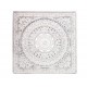SGRIMALT Déco murale en Bois Blanc sculpté, Motifs Floral et Mandala Cérusé, H 40 cm
