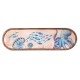 SIGNES GRIMALT Plateau droit et bords arrondis, manguier et résine lavable, Thème Méduse, Corail et fonds marins, longueur 45 cm