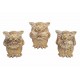 SIGNES GRIMALT Set 2 Figurines Hiboux de la Sagesse, Modèles dorés, Hauteur 11,5 cm