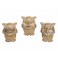SIGNES GRIMALT Set 2 Figurines Hiboux de la Sagesse, Modèles dorés, Hauteur 11,5 cm