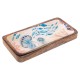 Petit Plateau de Service en manguier et résine Lavable, Thème Méduse, Corail et Fonds Marins, Longueur 20 cm