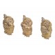 SIGNES GRIMALT Set 2 Figurines Hiboux de la Sagesse, Modèles dorés, Hauteur 11,5 cm