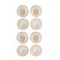 Set 8 Dessous de Verre : sous-bock Bouddha en Bois MDF, H 0,5 x L 10 x P 10 cm