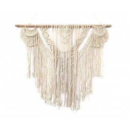Déco Ethnique Bohème : Tapisserie et Macramé Murale en Corde tressée, Longueur 90 cm