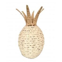 SIGNES GRIMALT Grand Ananas décoratif en jonc tressé, Collection ORGANIK, H 47 cm