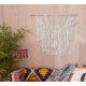 Déco Ethnique Bohème : Tapisserie et Macramé Murale en Corde tressée, Longueur 90 cm