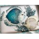 SIGNES GRIMALT Déco murale Métal : Deux Poissons tropicaux et coraux bleus, Longueur 62 cm