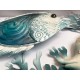 SIGNES GRIMALT Déco murale Métal : Deux Poissons tropicaux et coraux bleus, Longueur 62 cm