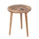 SIGNES GRIMALT Petite Table Basse ou Bout de canapé, Plateau Arbre de Vie stylisé, Marron, Diamètre 40 cm