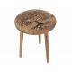 SIGNES GRIMALT Petite Table Basse ou Bout de canapé, Plateau Arbre de Vie stylisé, Marron, Diamètre 40 cm