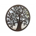 SIGNES GRIMALT Décoration Murale Zen : Arbre de vie en métal et Miroir, Diamètre 60 cm