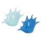 Set 2 bougeoirs Coquillages Conques, Couleurs Bleu 2 modèles, Longueur 16 cm