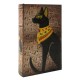 SIGNES GRIMALT Boite livre en bois MDF et polyester, Motif Chat égyptien et hiéroglyphes, hauteur 21 cm