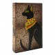 SIGNES GRIMALT Boite livre en bois MDF et polyester, Motif Chat égyptien et hiéroglyphes, hauteur 21 cm