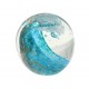 SIGNES GRIMALT Décoration Sulfure en Verre et Presse Papier, Vagues océane, Diamètre 9 cm