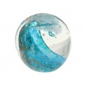 SIGNES GRIMALT Décoration Sulfure en Verre et Presse Papier, Vagues océane, Diamètre 9 cm