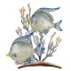 SIGNES GRIMALT Déco murale Métal Deux poissons tropicaux de lagon et algues stylisée, Hauteur 53 cm