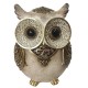SIGNES GRIMALT Figurine Hibou en résine élégant, Gros Yeux et Finitions baroques dorées, Collection AUTHENTIK, Hauteur 15 cm