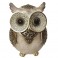 SIGNES GRIMALT Figurine Hibou en résine élégant, Gros Yeux et Finitions baroques dorées, Collection AUTHENTIK, Hauteur 15 cm