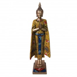 SIGNES GRIMALT Figurine Bouddha Debout en résine Multicolore, Collection MIKAKOLOR, Hauteur 59 cm