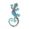 SIGNES GRIMALT Salamandre ou Gecko Mural en métal, Bleu et Vert, Modèle Durban Blue, Hauteur 45 cm