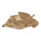 Feuille dorée en Aluminium, Plateau de Service, décoratif ou Vide-Poche, Longueur 17 cm