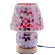 SIGNES GRIMALT Lampe rouge et pourpre en mosaïque et verre, Veilleuse ou lampe d'ambiance, Collection MOSAIK, hauteur 21 cm