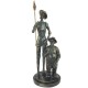 Figurine décorative Don Quichotte et Sancho Panza, Sculpture Résine, H 35 cm