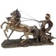 Figurine classique décorative chariot romain en résine bronze. 41 x 60 x 27 cm.