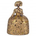 SIGNES GRIMALT Grande Figurine Menina Espagnole dorées et cuivrées, Résine et Inserts, Collection MIKADOR, Hauteur 23 cm