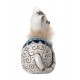 SGRIMALT Grande Figurine Chat Allongé et Frou-Frou, Modèle Blue Kat, L 21 cm